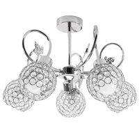 Lampadario In Cristallo Con Foglie In Metallo APP636-5C