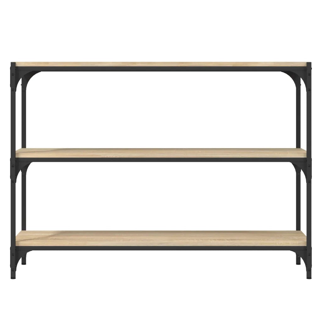Libreria-Scaffale per Libri-Mobile di Stoccaggio Rovere Sonoma 100x33x70,5cm Legno Multistrato Acciaio