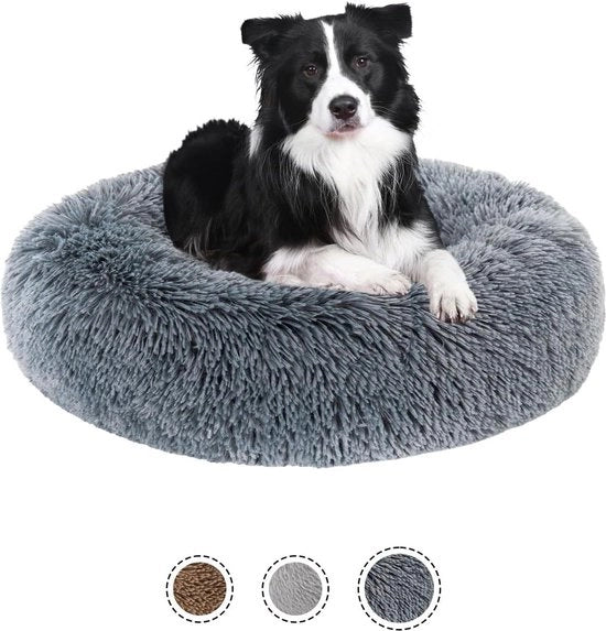 Letto per cani - Copripiazza per cani - Cuscino per cani - Letto per animali pelosi - Divano per cani - 70 cm grigio scuro