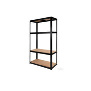 SCAFFALE GARAGE 4 PIANI IN MDF STRUTTURA IN METALLO COLORE NERO 70X30X150H CM