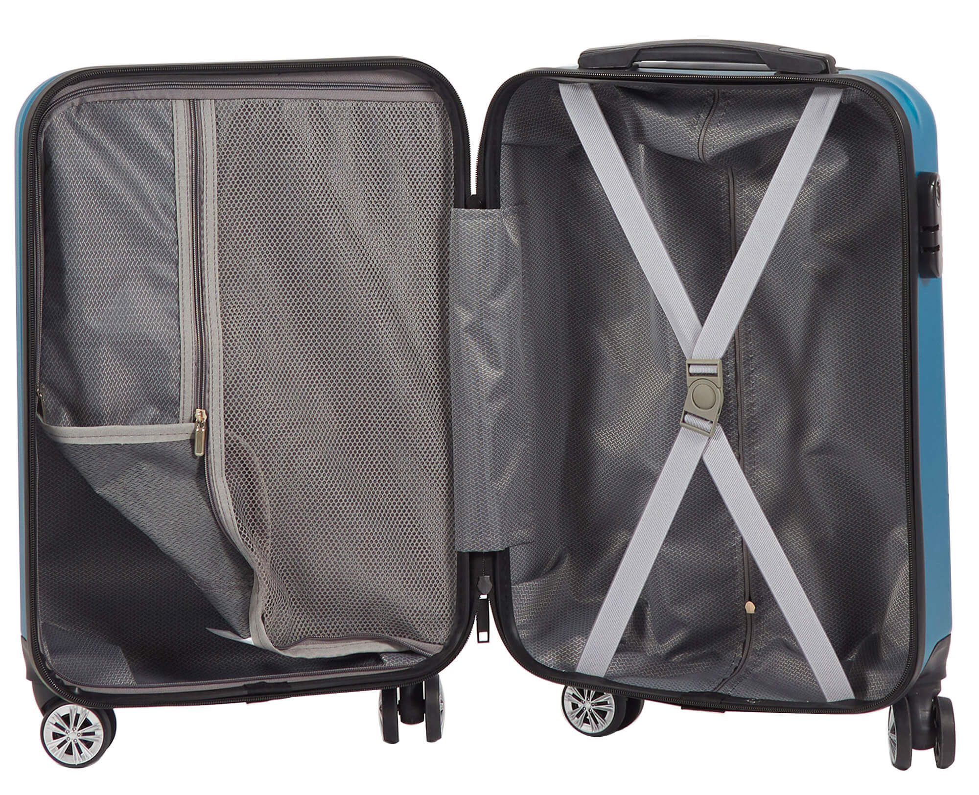 Trolley Valigia Bagaglio a Mano Rigido in ABS 4 Ruote  Ravizzoni Cosmo Verde Menta