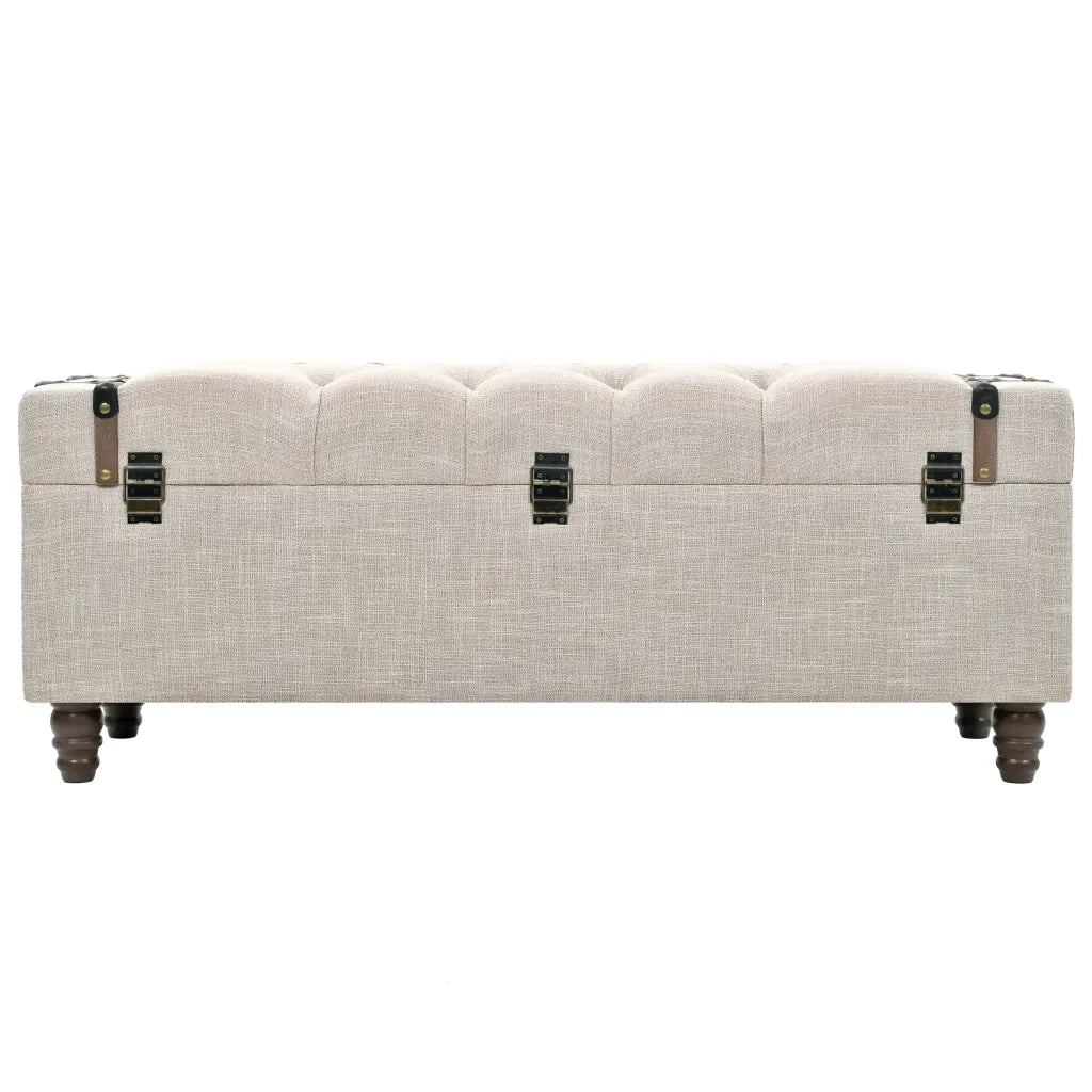 Set Cassapanche 3 pz in Legno Massello e Acciaio 112x37x45 cm 245762