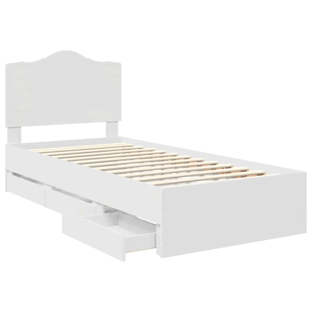 Struttura del letto Bianco 90 x 200 cm Legno Ingegnerizzato