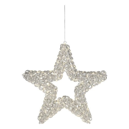Decorazione luminosa natale amicasa 9493909 stella silver