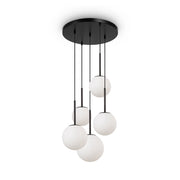 Lampada a sospensione Maytoni Basic Form nera 5xE14 Ø45