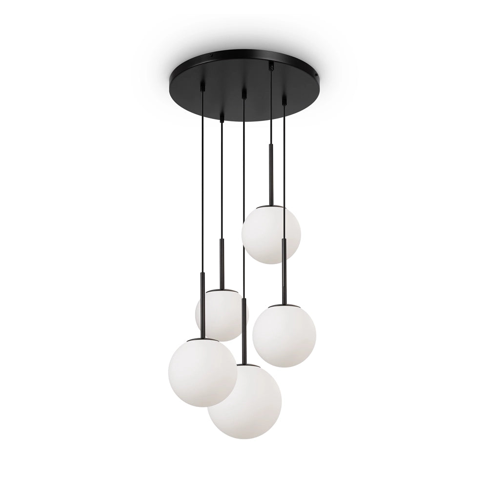 Lampada a sospensione Maytoni Basic Form nera 5xE14 Ø45