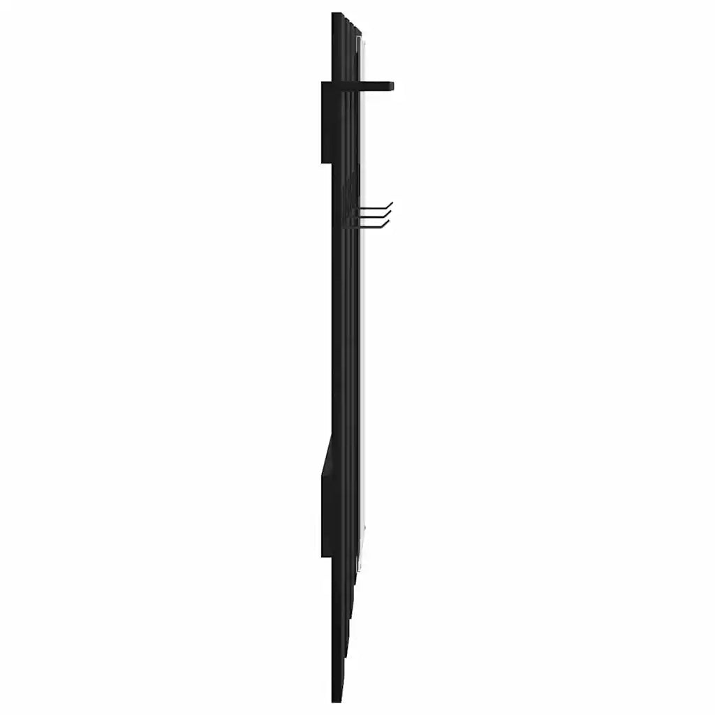 Appendiabiti a muro con specchio Rovere Nero 100 x 10 x 100 cm CFW4590856