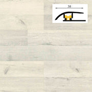 Barra da 90cm di PROFILO GIUNTO in Alluminio Gamma Laminati - Piatto o a discesa (base+coperchio) - ALIZE -  DISCESA