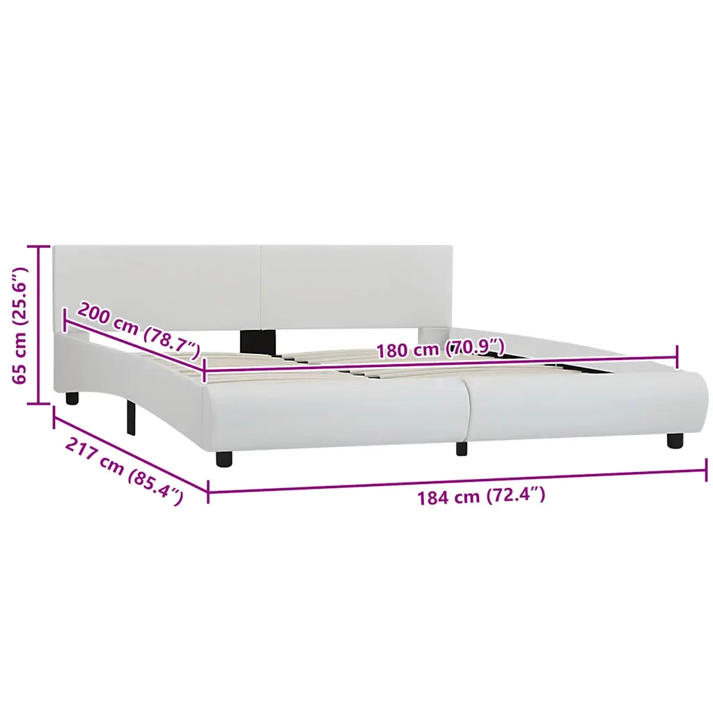 Giroletto con LED senza Materasso Bianco 180x200 cm 285491