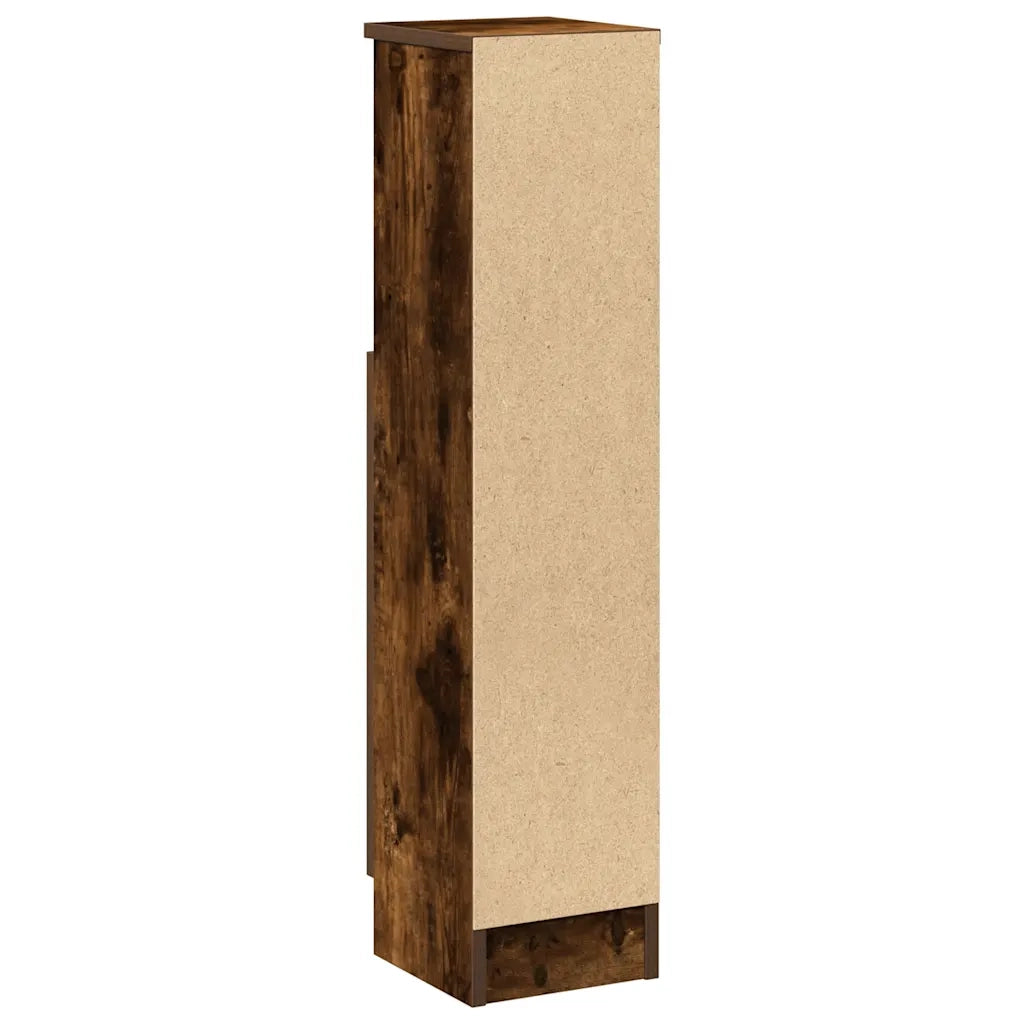 Mobile da Bagno | Armadio da bagno con Portarotolo Rovere Fumo 20,5x22x90 cm