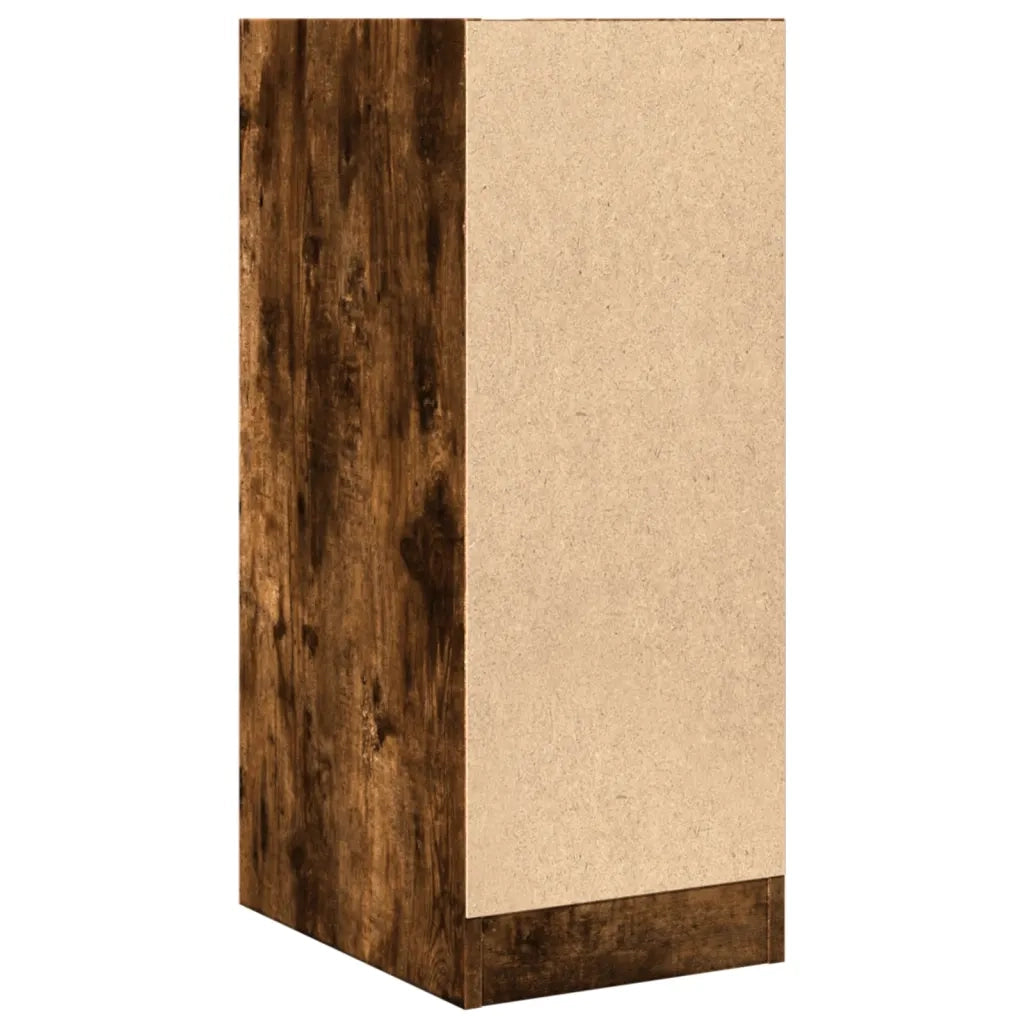 Mobiletto da farmacia multifunzionale 30 x 41 x 77 cm pratico e decorativo realizzato in legno composito finitura rovere affumicato 02_0050605
