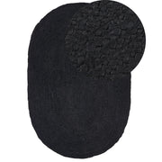 Tappeto Nero Juta 160 x 230 cm Intrecciato Ovale Riscaldamento a Pavimento Adatto Soggiorno Naturale Camera da Letto