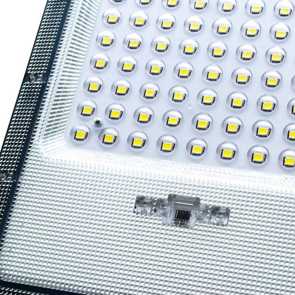 Trade Shop - Faro Solare Led 120 W Ip65 Sensore Crepuscolare Faretto Dimmerabile Telecomando -