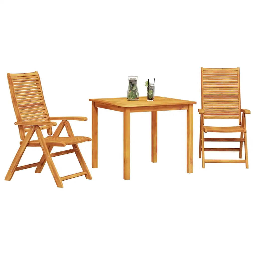 Set da Pranzo per Giardino 3 pcs Marrone