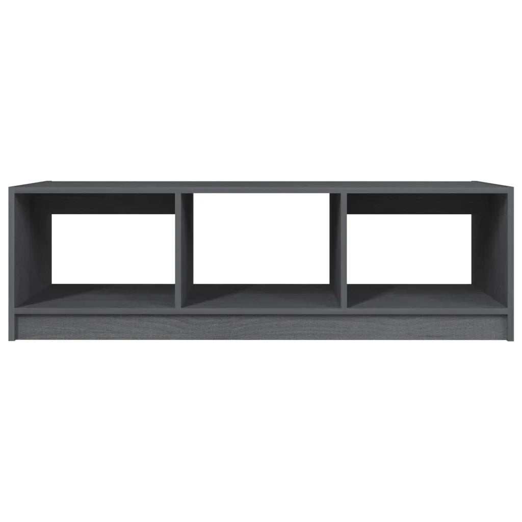 Tavolino da Salotto-Tavolino da soggiorno Grigio 110x50x34 cm Legno Massello di Pino