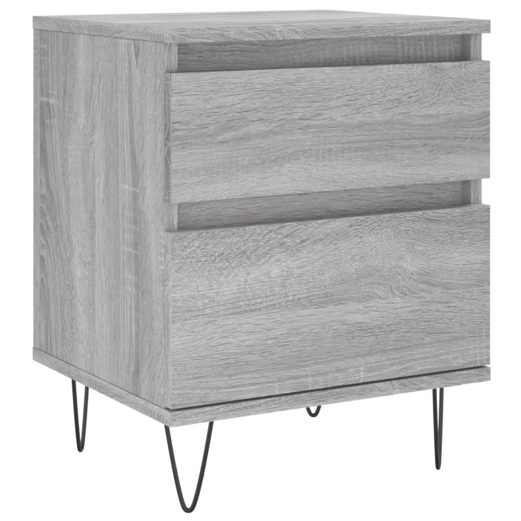 vidaXL Comodino Grigio Sonoma 40x35x50 cm in Legno Multistrato