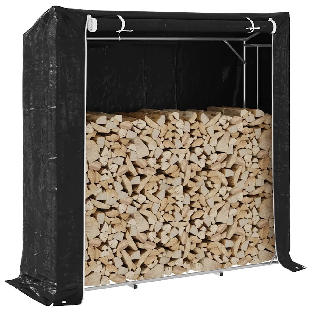 vidaXL Rastrelliera per Legna con Copertura Antipioggia 200x60x200 cm