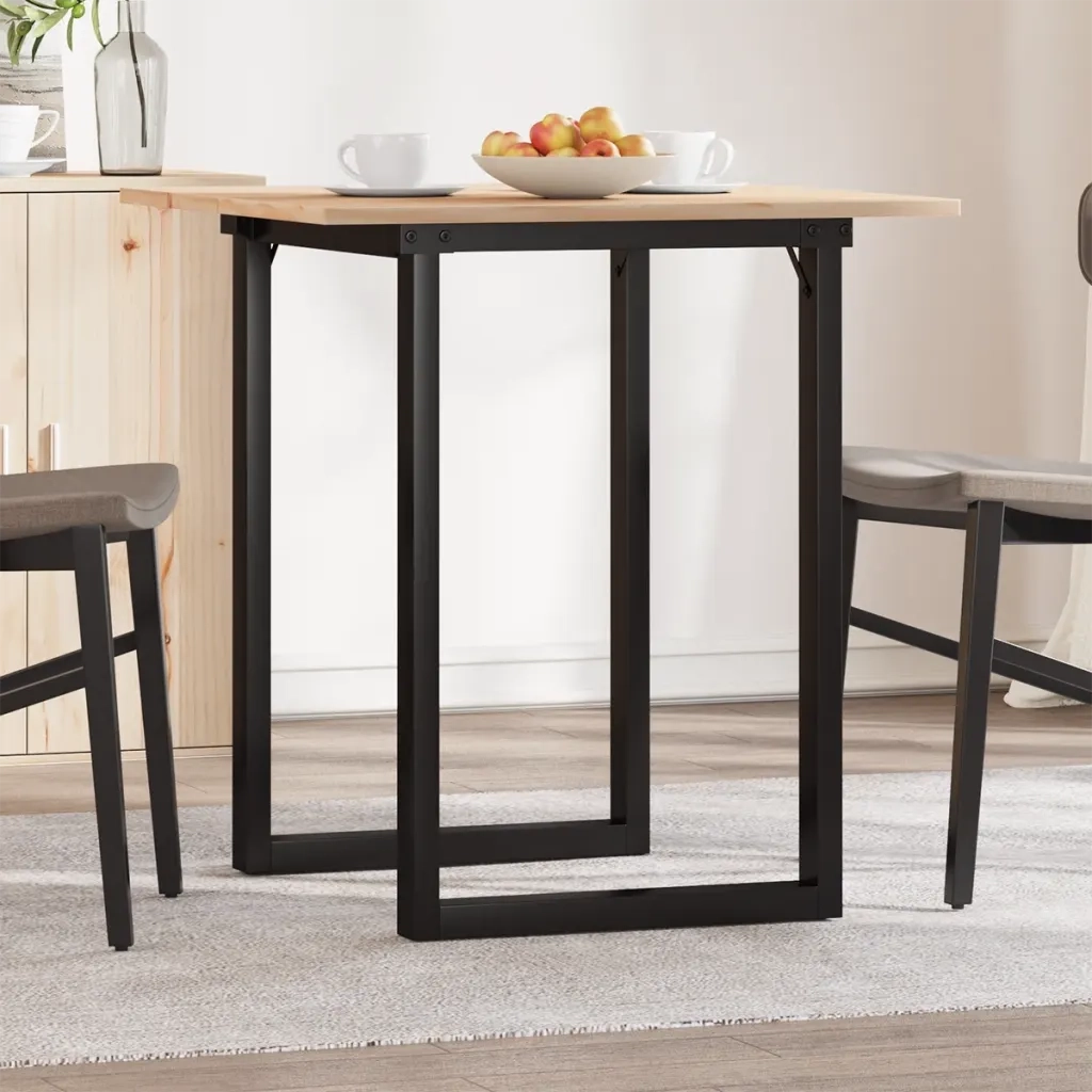 Tavolo da Pranzo Telaio a O 60x60x75 cm Legno Pino e Acciaio 3282670