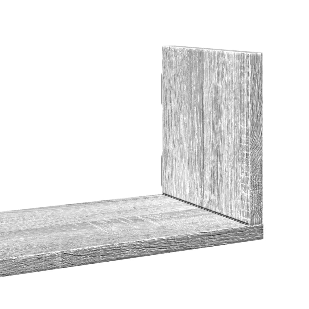 vidaXL Mensole a Parete 3pz Grigio Sonoma 80x18x18 cm in Truciolato