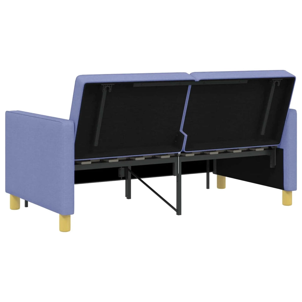 Divano Letto Estraibile Blu jeans Tessuto