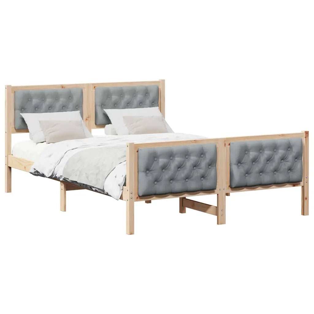 Struttura del letto Grigio chiaro 140 x 200 cm Pino massello 3394288