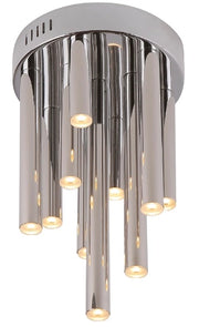 Plafoniera tubolare industriale LED 10W dimmer cromata Maxlight