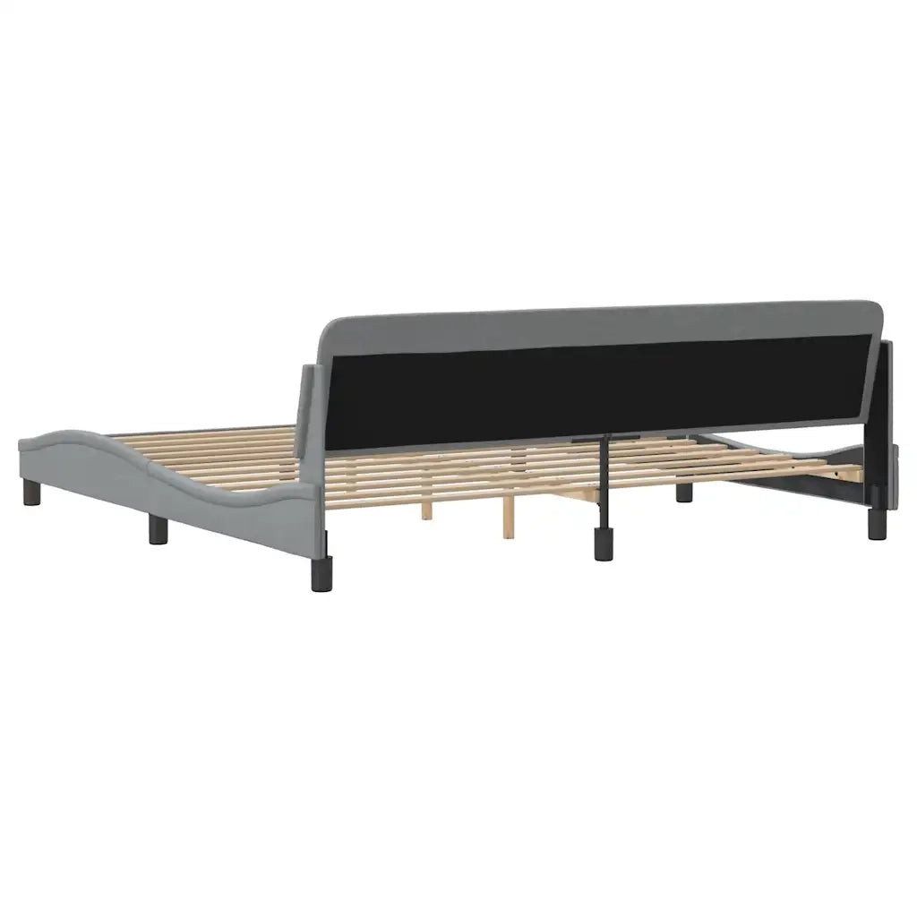 vidaXL Giroletto senza Materasso Grigio Chiaro 200x200 cm Tessuto