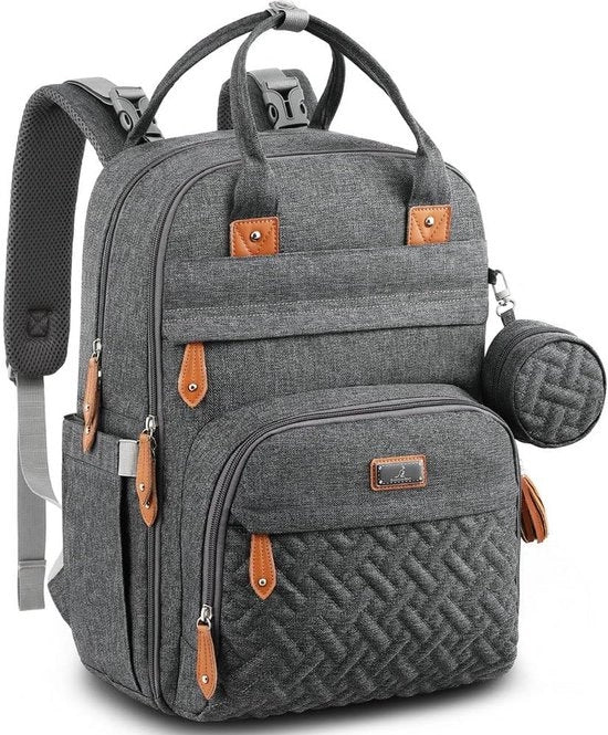 Zaino impermeabile con cuscino di supporto e cinture per passeggino - Unisex