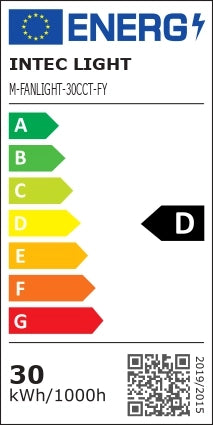 PLAFONIERA LED VENTILATORE ETESIA BIANCO 40W 5500LM CCT 3000K Luce calda,4000K Luce naturale,6500K Luce fredda CON TELECOMANDO RF 49X17CM