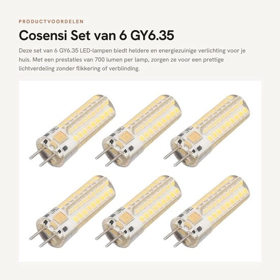 Lampada LED 7W 700lm - GY6.35 - Risparmio Energetico - Illuminazione a 360 Gradi - Protezione Oculare - Facile da Installare - Lampada a Maiolica