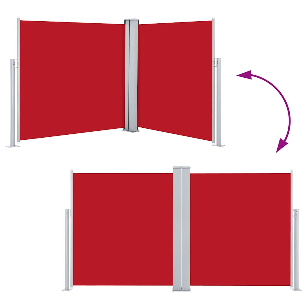 Tenda da Sole Laterale Retrattile Rossa 120x600 cm 48453