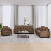 Set di Divani 3 pz con Cuscini Marrone in Tessuto 3201635