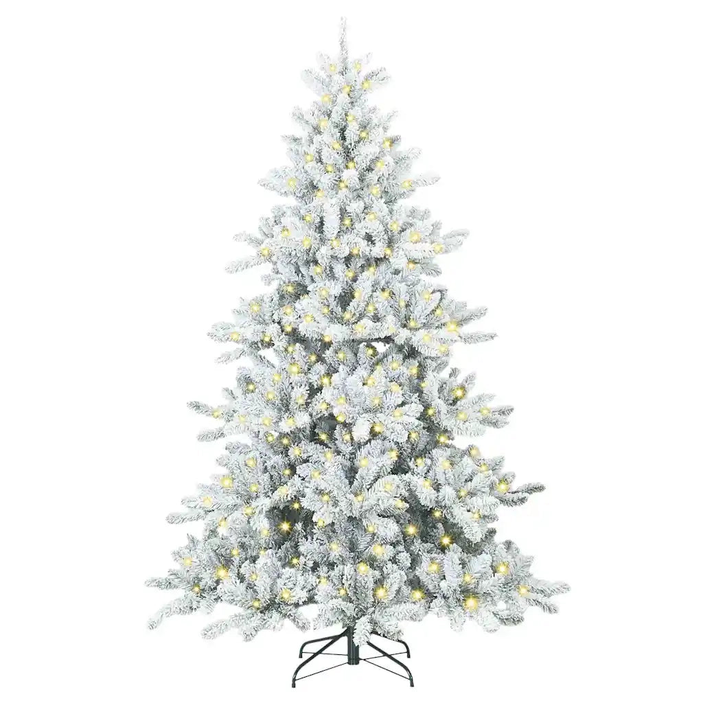 Albero di Natale | Decorazioni natalizie Artificiale con Rami Pieghevoli Bianco 210 cm