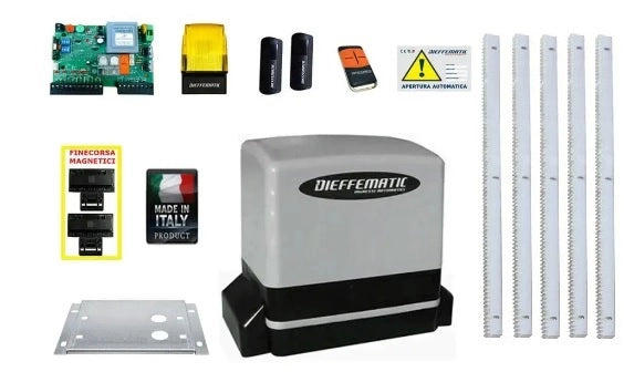 KIT MOTORE KV6 230 V AUTOMAZIONE CANCELLO SCORREVOLE 5 MT CREMAGLIERA ZINCATA
