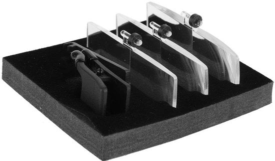 Verglassio con Clip - 1,5x/2,5x/3,5x ingrandimento - cassa in plastica - robusto/duraturo - adatto per elettronica/bellezza - vista estremamente ravvicinata - Microscopio