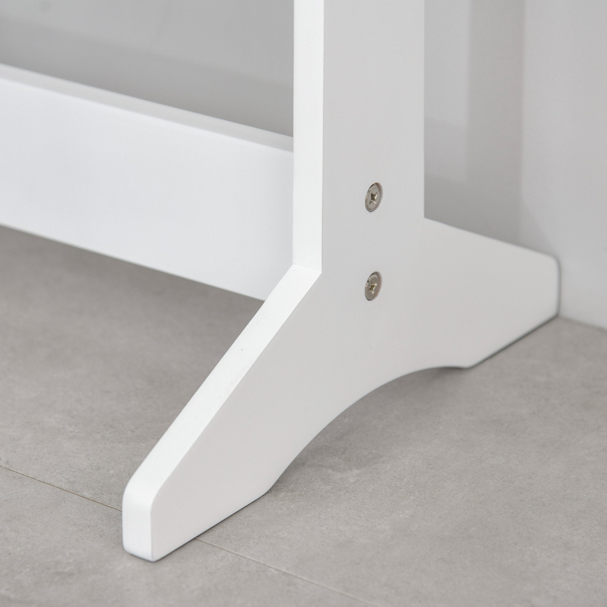 Specchio da Terra Armadio Portagioie Regolabile e Luci LED Bianco 36x30x136 cm