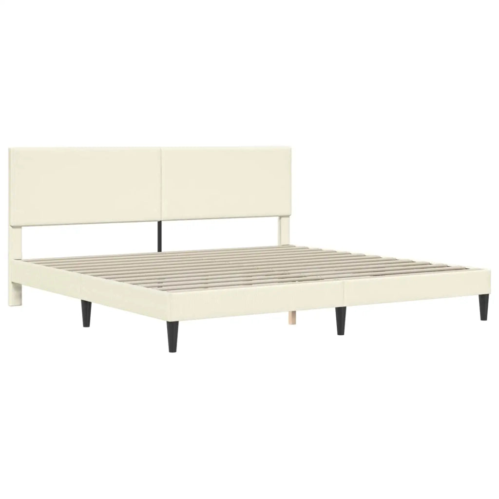 Struttura del letto Crema 180 x 200 cm Tessuto in Cords 42027742