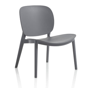 Set 2 Sedie 58x48,5x71 cm in Polipropilene Grigio