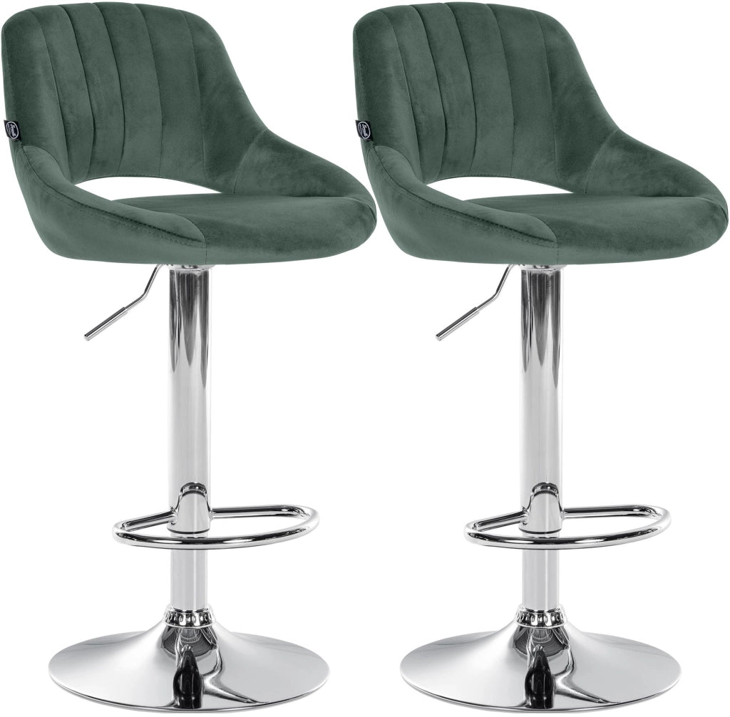 Set di 2 sgabelli da bar Milet velluto C 5