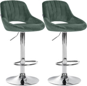 Set di 2 sgabelli da bar Milet velluto C 5
