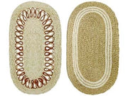 ZERBINO OVALE TRECCIA IN PAGLIA- - cm.45x75 spessore mm.15 - 3 pezzi XTRA