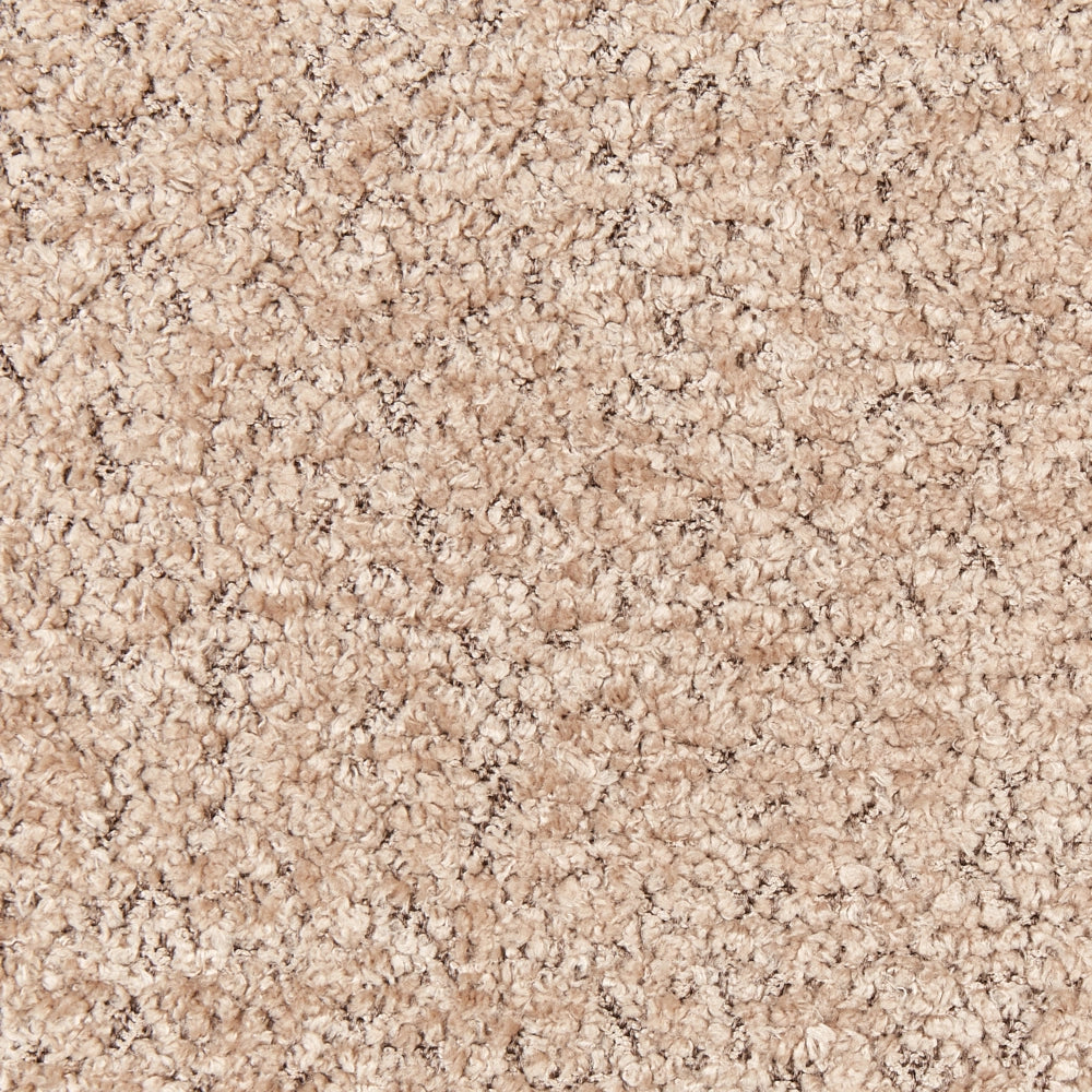 Sedia a dondolo in tessuto poliestere boucle beige Rivestimento in metallo Gambe a pattini Design tradizionale e retrò