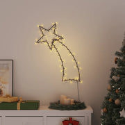 vidaXL Luci di Natale Stella Cadente Silhouette 115 LED Bianco Caldo
