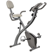 Cyclette Pieghevole ¨C Xylo ¨C 8 Livelli Resistenza Magnetica, Display LCD, Sensori Cardio, Grigio Argento