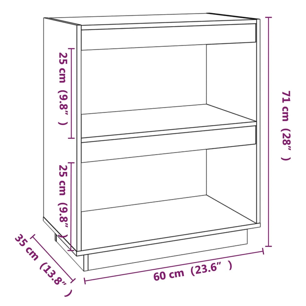 Libreria 60x35x71 cm in Legno Massello di Pino 810859