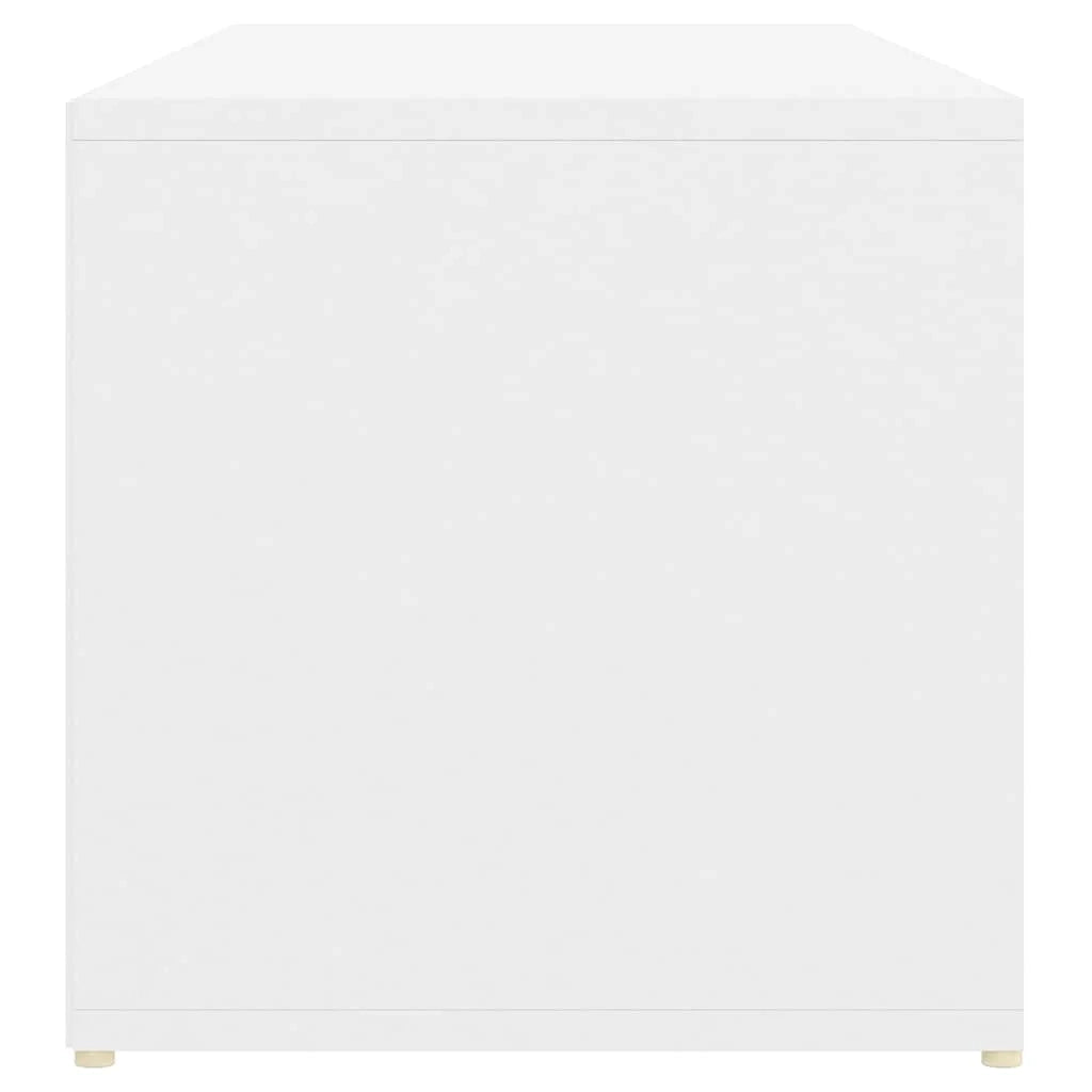Panca portascarpe/stivali cassettiera scaffale mobiletto portaoggetti per ingresso 105 x 35 x 35 cm truciolato bianco 02_0022886