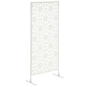 Pannello decorativo brise vue esterno in metallo ¨C zephmum ¨C bianco 92x45x198 cm