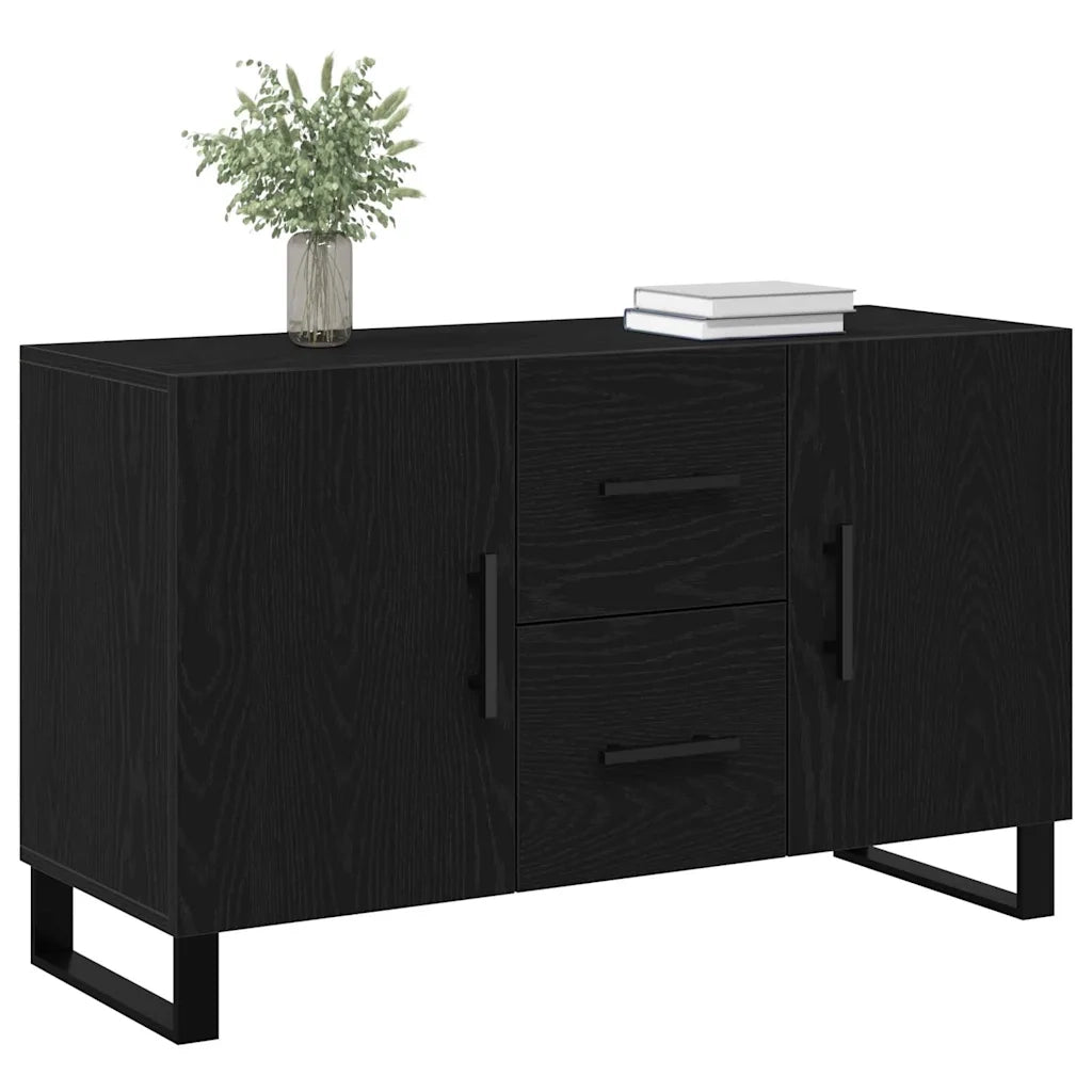 Credenza-Buffet-Armadio da cucina Rovere nero 100 x 36 x 60 cm Legno multistrato 459499