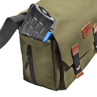 Mantona borsa fotografica Milano grande verde oliva