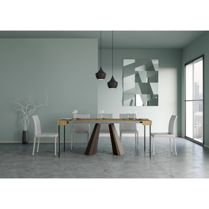 Consolle allungabile 90x40/196 cm Diamante Small telaio Orso - Quercia Natura